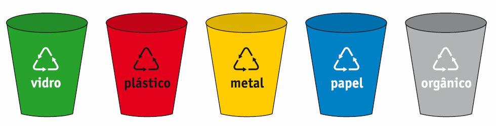 (B) 15 (C) 12 (D) 10 (E) 30 28) Com o intuito de separar o lixo para fins de reciclagem, uma instituição colocou em suas dependências cinco lixeiras de diferentes cores, de acordo com o tipo de