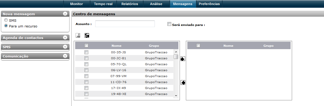 Introdução A partir da plataforma do Geonaut é possível enviar mensagens aos recursos, este módulo é muito importante porque permite informar ou pedir informação a um recurso pretendido.