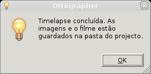 7. Na janela seguinte, escolha uma resolução para a captura. Se a resolução seleccionada não for suportada pela sua Webcam, o Ottographer irá corrigir automaticamente a opção.