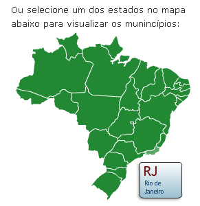 Clique em Brasil. Surge a visualização no mapa: Figura 39. Geoprocessamento Resultado no mapa 4.