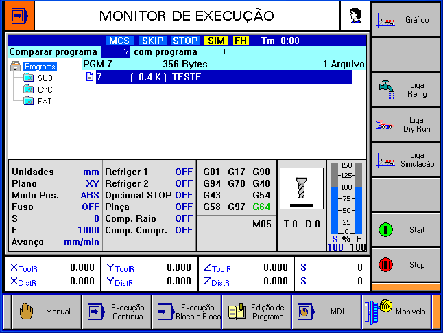 1.8.3 COMPARAR Este recurso possibilita ao operador realizar comparações entre arquivos, ao selecionar a opção comparar será apresentada a seguinte tela: Figura 31 Na parte superior do equipamento