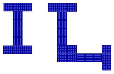 Exemplo de Piso Tátil Dimensões= 250x250x5mm. 3.