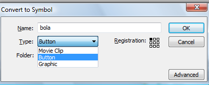 Símbolos Um símbolo é um gráfico, botão ou clip de filme criado no ambiente de criação do Flash ou usando as classes Button (AS 2.