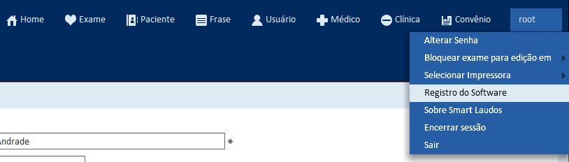 Na tela de registro, preencher os campos Nome e Serial e selecionar o botão Registrar.