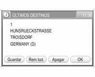 Navegação 67 Se houver 5 ou menos ruas a cruzar, é apresentada uma lista de todas as ruas que cruzam.