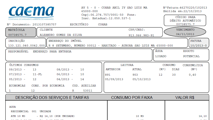 Relatório1 (Segunda Via da Conta).