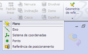 Tecle esc para sair da opção de escolha de face ou plano. Clique sobre Peça2 na listagem e selecione o ícone Editar Peça, conforme mostrado abaixo.