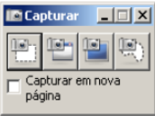 CAPTURA DE TELA Captura de tela é uma ferramenta utilizada para capturar as imagens que estão sendo exibidas na tela da lousa digital.