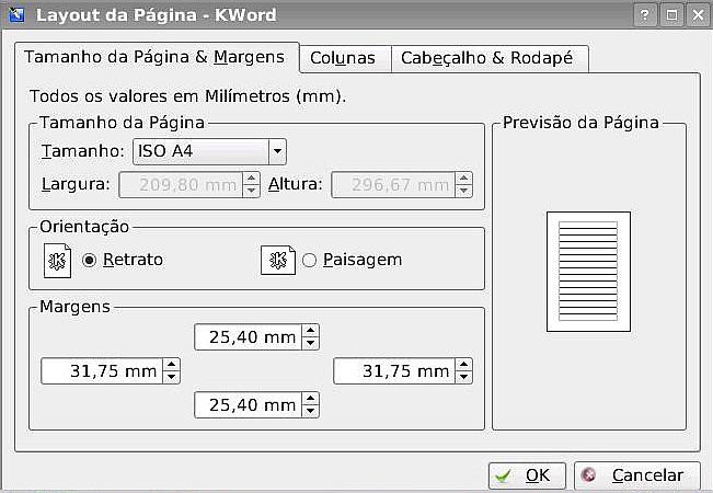 B. Formatando a página Configurar a página significa definir o seguinte: o tamanho das margens, o tamanho do papel em que o texto será impresso e a numeração das páginas.
