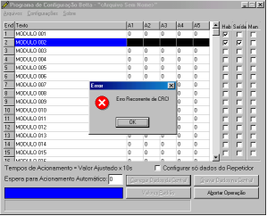 5) GRAVAR DADOS NA CENTRAL DE ALARME NEW HARPIA: Após determinada a configuração seguir os seguintes passos para gravar os dados na central: a) Carregar a configuração desejada Arquivo > Carregar