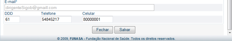 1 8/40 1º Passo Caso seja necessária a alteração de alguns dados, clique no campo correspondente e altere.