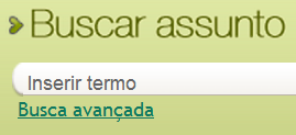 O item Busca Avançada permite mais opções para criar estratégias