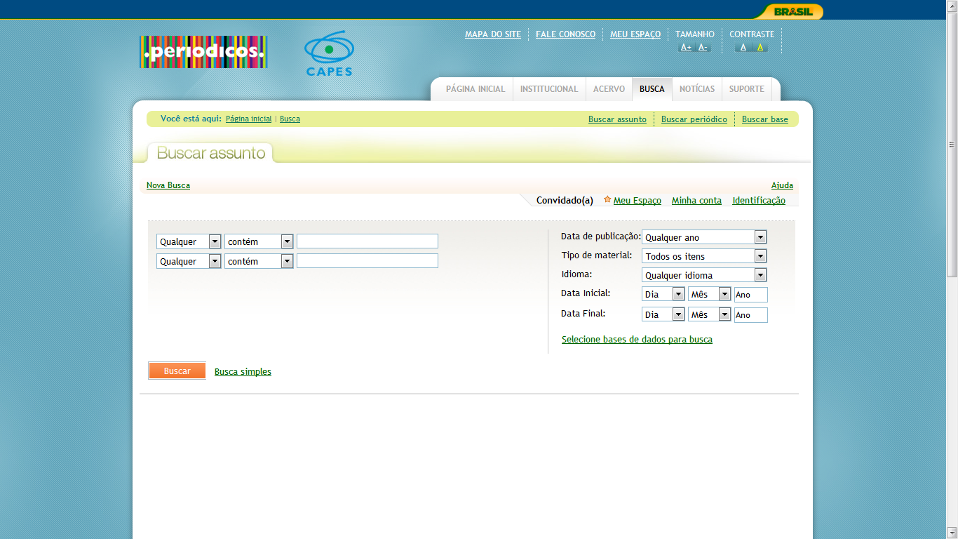 A nova ferramenta possibilita filtrar a busca de forma mais detalhada, pesquisar artigos revisados por pares, data de publicação, tipo de material,