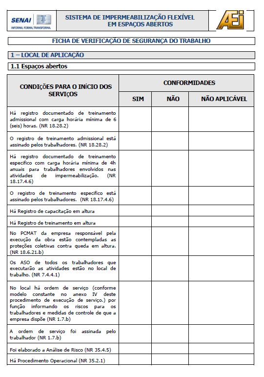 ESTRUTURA DA FICHA DE