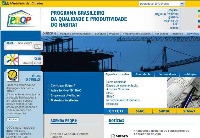 PBQP-H INMETRO Programas Setoriais da Qualidade EGT credenciada pelo PBQP-H e acreditada pelo