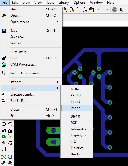 Exportando o layout do Eagle Útil para quando se deseja usar os