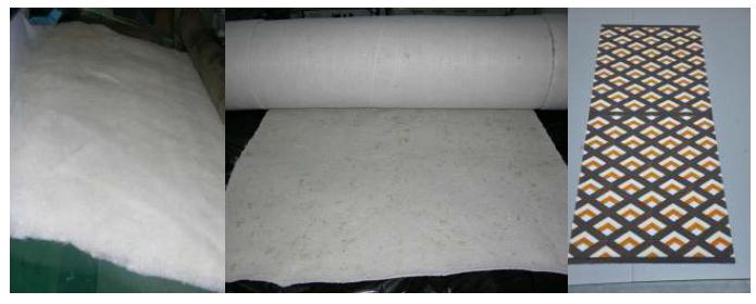 têxtil (papel de parede) para a área da reabilitação