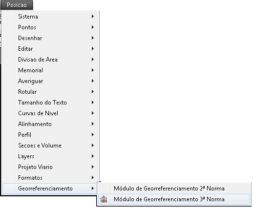 Tutorial para Módulo de Georreferenciamento Posição 3 Edição da Norma de Georreferenciamento do Incra Importante: Buscar sempre as últimas atualizações do sistema posição no site: www.posicao.com.