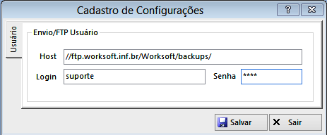 Backup via FTP Para a realização do backup via FTP (File Transfer Protocol Protocolo de transferência de arquivo), primeiramente é preciso