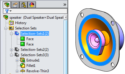 Interface do usuário Seleção ampliada Exibe a lente de aumento, o que lhe dá uma vista ampliada de uma seção de um modelo.