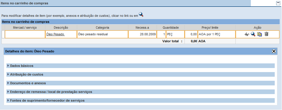 IV.Edição de Itens - SRM 5.