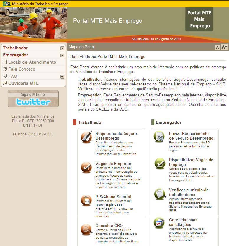Portal MTE Mais Emprego