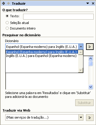 Menu Ferramentas Ortografia e gramática Verifica se o documento ativo possui erros de ortografia, gramática e estilo de redação e exibe sugestões para corrigi-los.