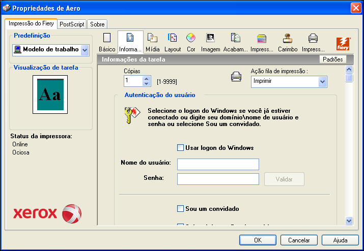 IMPRESSÃO NO WINDOWS 51 PARA DEFINIR AS OPÇÕES DE IMPRESSÃO DE UMA TAREFA ESPECÍFICA NO WINDOWS UTILIZANDO O DRIVER DE IMPRESSORA 1 Selecione Imprimir no aplicativo.