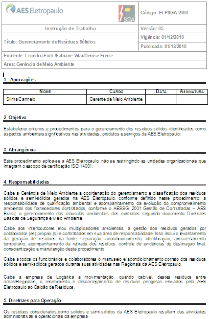 Procedimento de