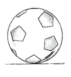 Faça um X no quadradinho da figura geométrica que tenha a forma da bola de futebol.