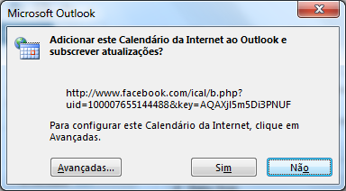 4 6. Se o Outlook é o cliente padrão, o Windows irá selecionar automaticamente (Figura 5). Neste caso, clique em Sim.