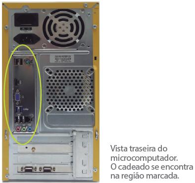 2- Retirar o cabo de aço do cadeado. Obs: Não remover o cadeado da Estação.