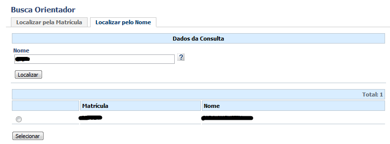 Passo 3 É apresentada uma tela contendo os dados do aluno e os dados da MDT (a serem preenchidos).