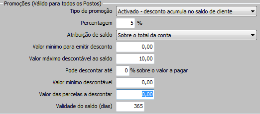 4 Tem que escolher a numeração dos cartões, a série e o tipo que tem que ser normal (Img.2). Depois de estarem criados os cartões tem que criar o desconto/promoção.