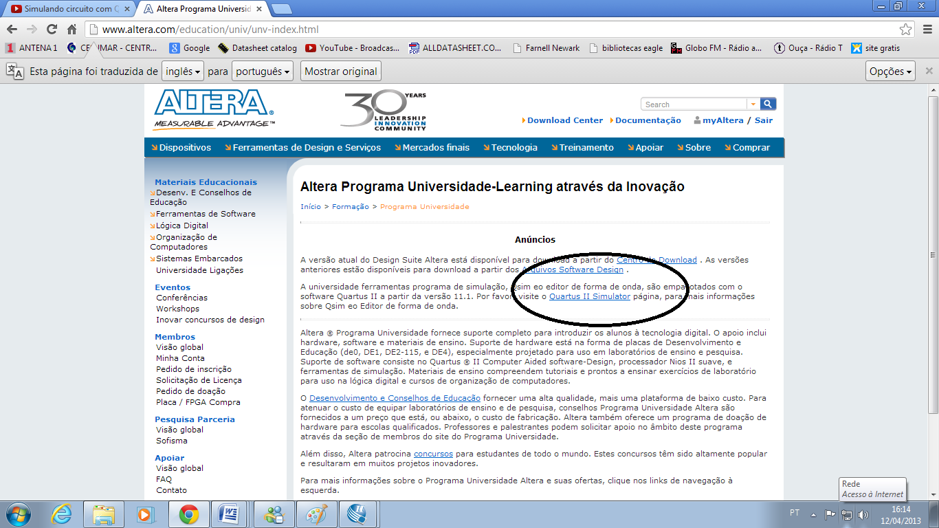 16) Entre no link quartus ll Simulator.
