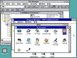 A versão windows 3.1 A versão windows 3.1 Apesar de os Windows 1 e 2 também possuírem versões derivadas com um ponto, foi o Windows 3.
