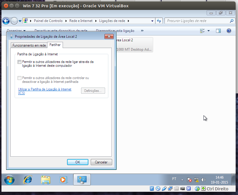 3.6 Windows 7 - Ligações de Rede /