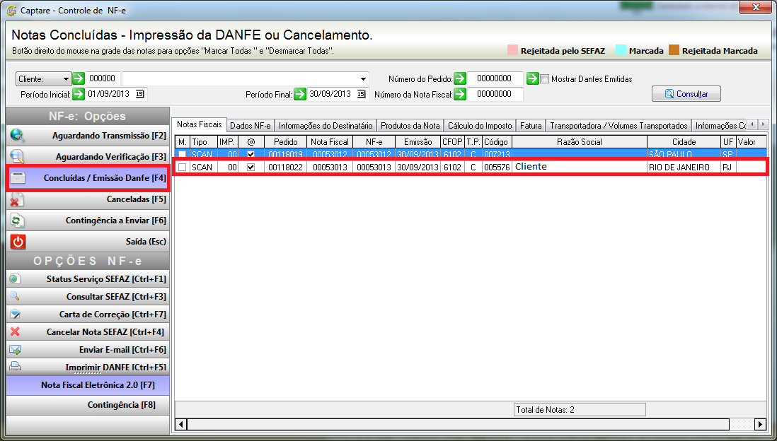 4. Validando documentos no SPED. 4.1. Verificando NF-e.