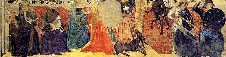MAU GOVERNO NOS AFRESCOS DE AMBROGIO LORENZETTI (Século XIV) O tirano diabólico, um príncipe do mal, usa capa dourada (cor