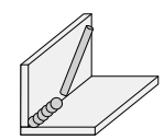 Vertical: o eixo da solda é na posição vertical. Figura 20 Solda de topo sentido vertical 7.