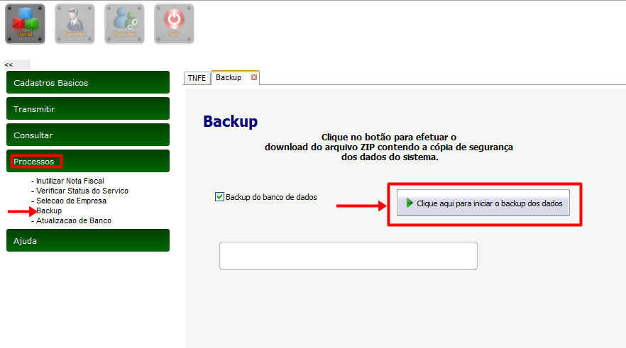 060 em um Produto Tributado 27- Backup Tramitador Para acessar essa rotina