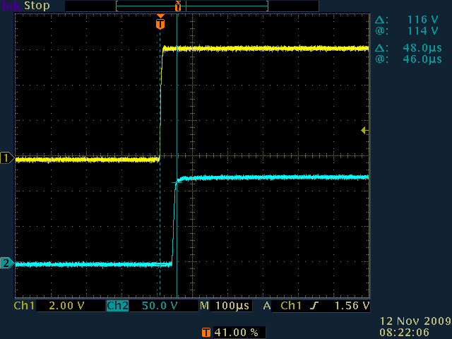 A medição do pulso aplicado na entrada e saída do relê eletrônico, utilizado como interface do sinal aplicado nos IEDs é mostrado na figura 3. Figura 3.