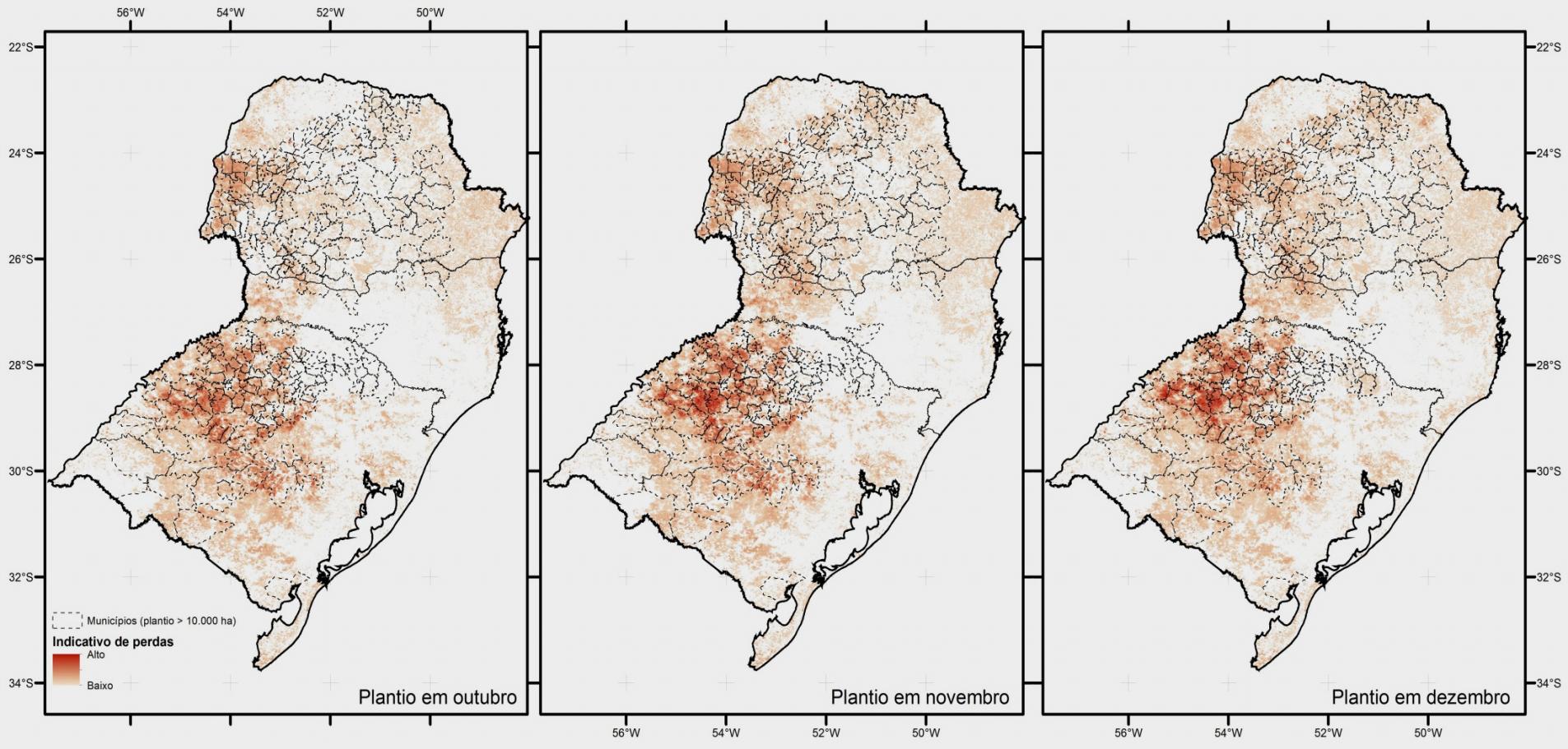 INDICATIVO DE ÁREAS AFETADAS POR QUEBRAS DE SAFRA REGIÃO SUL 2011/2012