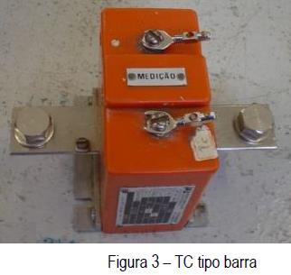 6.3. TRANSFORMADORES DE CORRENTE (TC) Tipo enrolado: enrolamento primário constituído por uma ou mais espiras, envolve mecanicamente o núcleo do