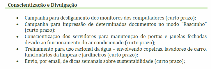 Secretaria de Logística e Tecnologia da Informação Conscientização (busca apresentar quais