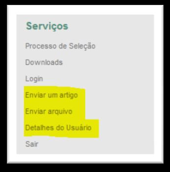 1. Login no Site Clique no link Login no menu de Serviços Preencha os campos Nome do Usuário e Senha conforme enviado por e-mail