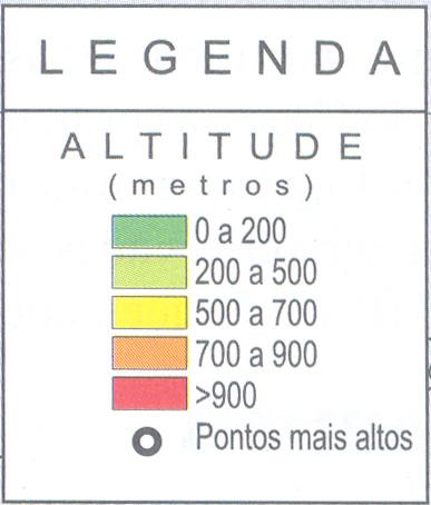 Tipos de Mapas Mapa Físico Comumente usado para