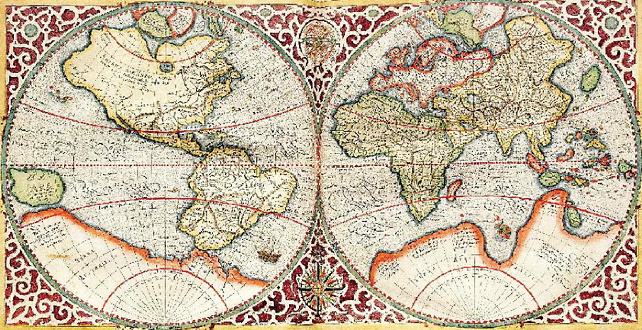 História Mapa produzido em 1578 por Gerard de