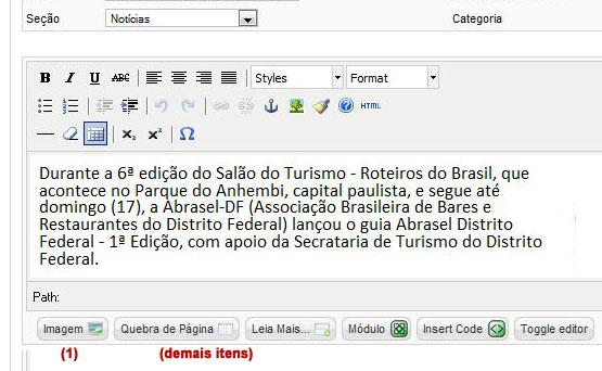 (11) Nesse item, o único ponto de utilidade para o usuário é a programação de publicação dos artigos, onde você pode marcar o dia em que a notícia entrará e sairá do ar.