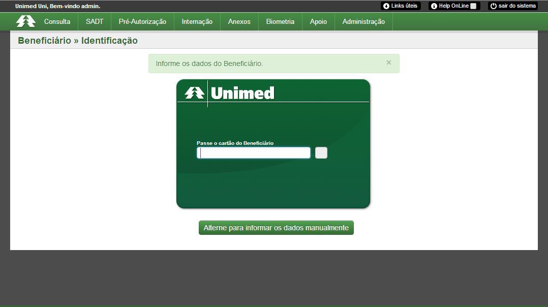 Tela 10.2-3 Validação Usuário Sem Cartão VERSÃO ANTERIOR Tela 10.